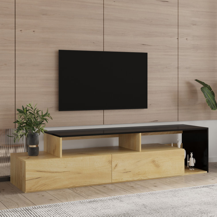Orren Ellis Solid Wood Corner TV Stand for TVs up to 65" Wayfair.ca